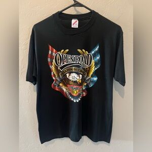 Open Road Freedom Of Choice Tee Short Black Size Large Vintage